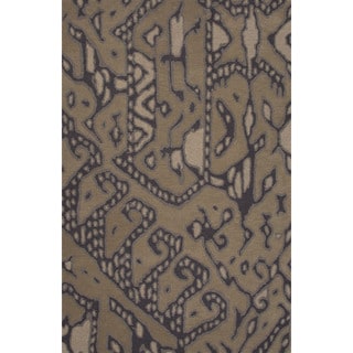 Hand-tufted Argyle Pattern Brown/ Brown Area Rug (2' x 3')