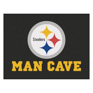 Fanmats Pittsburgh Steelers Black Nylon Man Cave Allstar Rug (2'8 x 3'8)
