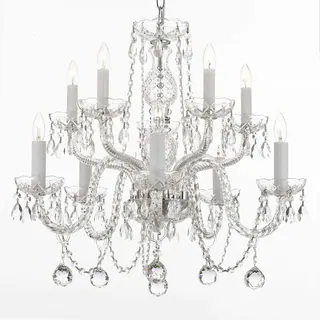 Gallery Crystal 10-light Chandelier with Faceted 40mm Crystal Balls