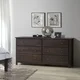 Grain Wood Furniture Shaker 6-drawer Solid Wood Dresser - Thumbnail 0