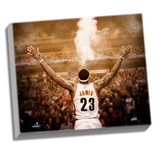 LeBron James "Powder" Back View 24x26 Stretched Canvas