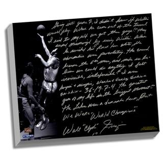 Walt Frazier Facsimile 'The Willis Reed Game' Stretched 22x26 Story Canvas