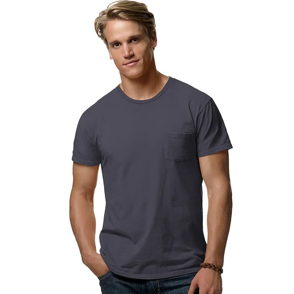 Hanes Men's Nano-T Pocket T-Shirt. Opens flyout.
