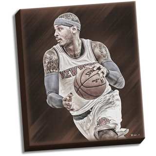 Carmelo Anthony Russet Canvas Collection Stretched 22x26 Canvas