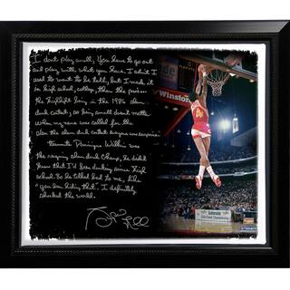 Spud Webb Facsimile ' Slam Dunk Contest' Story Stretched Framed 22x26 Story Canvas