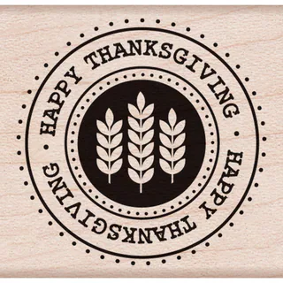 Hero Arts Mounted Rubber Stamps 1.5"X1.75"-Happy Thanksgiving Seal