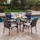 San Pico Outdoor Wicker 5-piece Dining Set with Cushions by Christopher Knight Home - Thumbnail 0