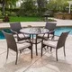 San Pico Outdoor Wicker 5-piece Dining Set with Cushions by Christopher Knight Home - Thumbnail 1