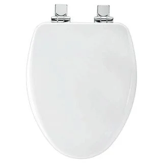 Slow Close Elongated Closed Front White Toilet Seat