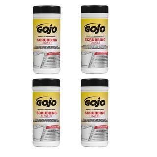 GOJO Scrubbing Wipes 25 Count Canister - 4pk