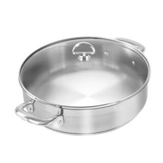 Chantal Steel Induction 5-quart Sauteuse with Glass Lid