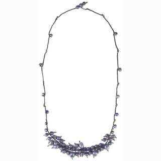 Handmade Faire Collection Cloud Forest Necklace in Periwinkle (Ecuador)