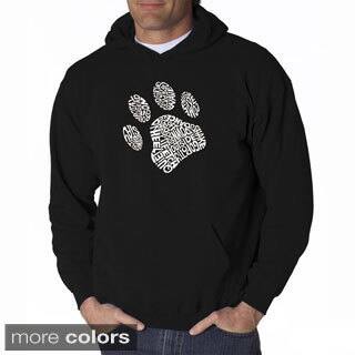LA Pop Art Men's Dog Paw Hooded Sweatshirt