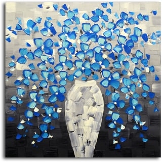 Cerulean Escape from the Vase' Original Oil Painting on Canvas