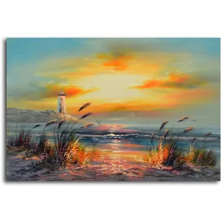 Original 'Sunrise in Rodanthe' Oil Painting Wrapped Canvas