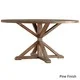 Benchwright Rustic X-base Round Pine Wood Dining Table by iNSPIRE Q Artisan - Thumbnail 4