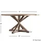 Benchwright Rustic X-base Round Pine Wood Dining Table by iNSPIRE Q Artisan - Thumbnail 8