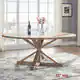 Benchwright Rustic X-base Round Pine Wood Dining Table by iNSPIRE Q Artisan - Thumbnail 1