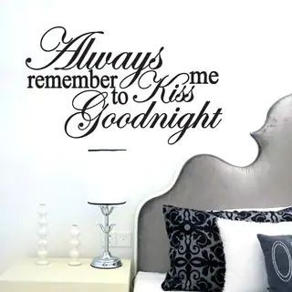 Kiss Me Goodnight Wall Decal (22-inch x 13-inch)