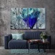 Oliver & James Blue Flower Canvas Wall Art - Thumbnail 3