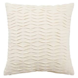 Handmade Solid Ivory 20-inch Throw Pillow
