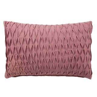 Handmade Solid Pink 14-inch Throw Pillow