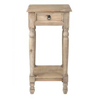 Decorative Lyons Rustic Brown Square Accent Table