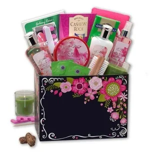 Exotic Getaway Spa Gift Box w/ Exotic Pink Lily