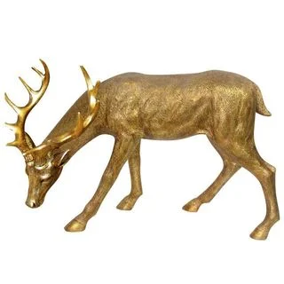 28-inch Grazing Deer Statue