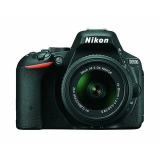 Nikon D5500 24.2MP Black Digital SLR Camera with 18-55mm AF-P DX NIKKOR Lens