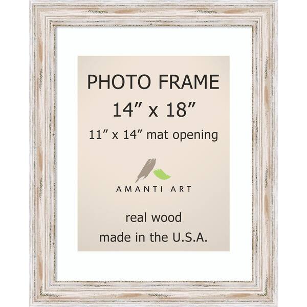 Alexandria Whitewash Photo Frame 8x10, Matted to 5x7' 11 x 13-inch