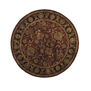 Herat Oriental Indo Hand-knotted Mahal Round Wool Rug (8' x 8')