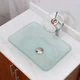 Rectangle Frosted Tempered Glass Bathroom Vessel Sink - Thumbnail 7