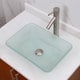 Rectangle Frosted Tempered Glass Bathroom Vessel Sink - Thumbnail 6