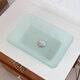 Rectangle Frosted Tempered Glass Bathroom Vessel Sink - Thumbnail 2