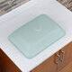 Rectangle Frosted Tempered Glass Bathroom Vessel Sink - Thumbnail 4