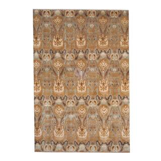Herat Oriental Indo Hand-knotted Ikat Wool Rug (6' x 9')