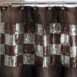 Elegant Shower Curtain and Hooks