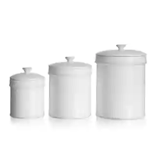 Bianca Dash White 3-piece Canister Set