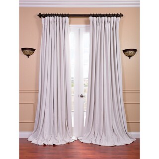 Off White Velvet Blackout Extra Wide Curtain Panel 100 W x 108 L (As Is Item)