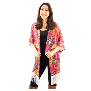 Le Nom Women's Multi-Color Floral Kimono