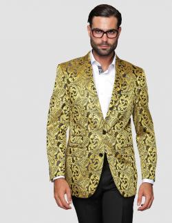 Men's Manzini Gold Woven sport coat