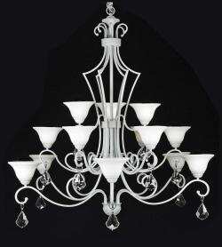 Wrought Iron Chandelier Lighting With Crystal H51 x W49