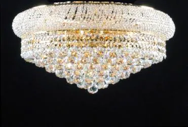 Flush Empire Crystal Chandelier Lighting H15 x W24