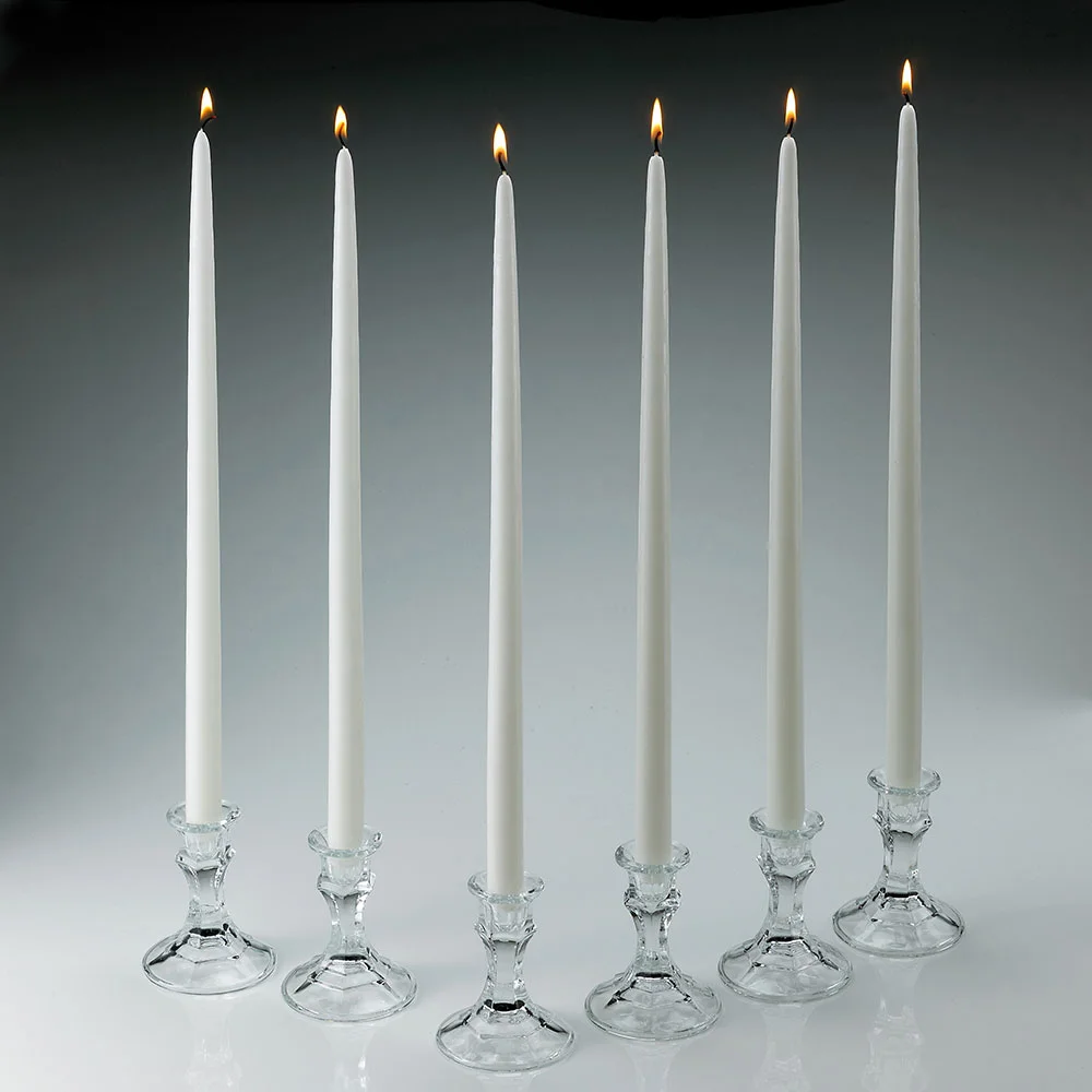 White Taper Candles (Set of 12)