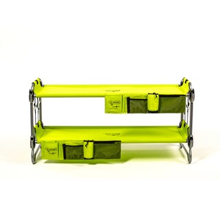 Disc-O-Bed Kid-O-Bunk Lime Green Bunk Bed with Organizer