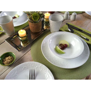 Corelle Embossed Bella Faenza Dinnerware 16-piece Set