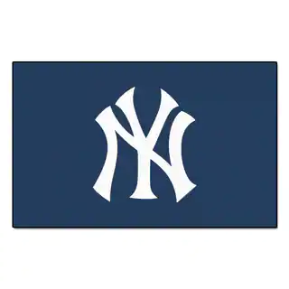 Fanmats Machine-made New York Yankees Blue Nylon Ulti-Mat (5' x 8')
