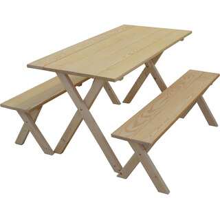 5-foot Pine Classic Picnic Table Set