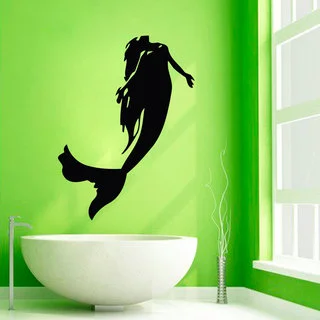 Vinyl Mermaid Bathroom Sticker Wall Art